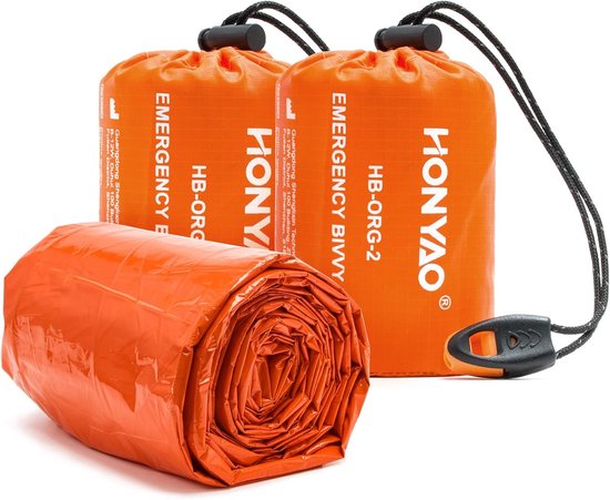 SnelShoppen - Survival-slaapzak met Signaalfluitje, Nooddeken Herbruikbaar, Reddingsdeken, Superlicht, Blijf Warm, voor Outdoor, Kamperen, Wandelen -