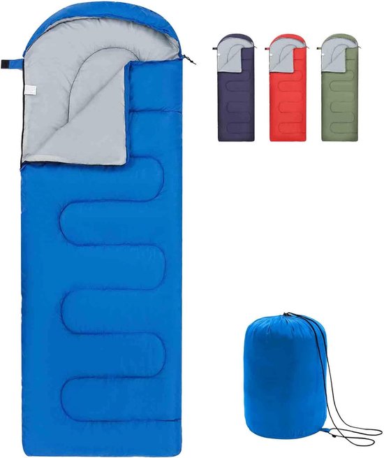 SnelShoppen - Ultra-light 3-seizoenen slaapzak voor volwassenen en kinderen - Compact camping slaapzak - Ideaal voor koud weer - Perfect voor backpack