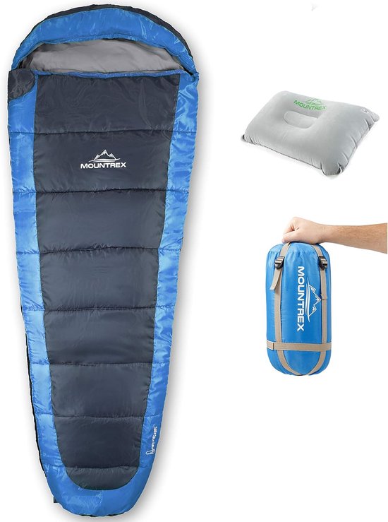 SnelShoppen - Ultralichte Compacte Slaapzak - Zomerslaapzak Mummieslaapzak 205x75cm - Waterdicht Ademend Polyester - Ideaal voor Camping Outdoor Reize