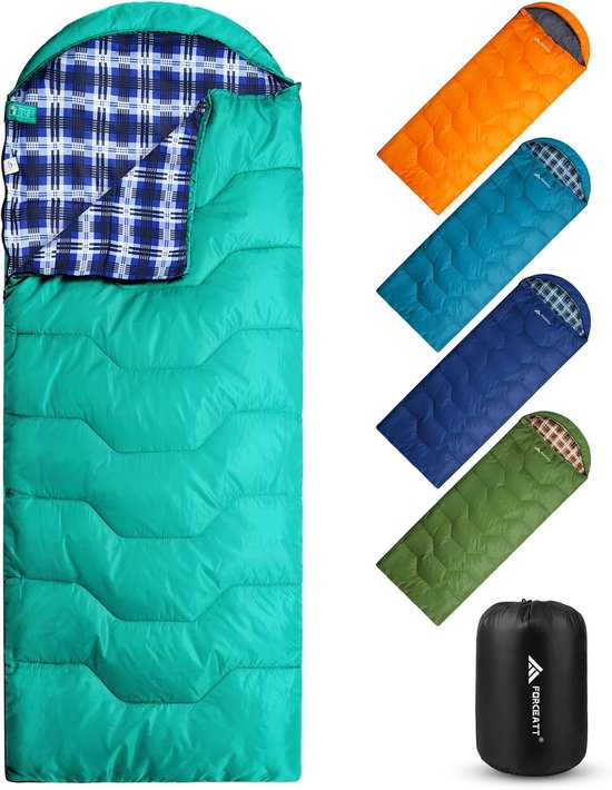 SnelShoppen - Ultralichte Slaapzak voor 3 Seizoenen, Compact en Lichtgewicht, Ideaal voor Kamperen, Wandelen en Buitensporten, Polyester 210T, Voor Vo