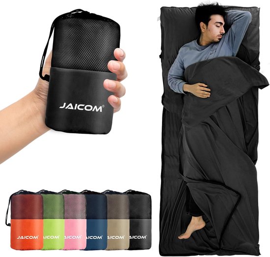SnelShoppen - Ultralichte Slaapzakvoering, Compacte Lakenzak 220x90 cm voor Kamperen, Wandelen, Hostels, Zakenreizen, Ideaal voor Buitenactiviteiten