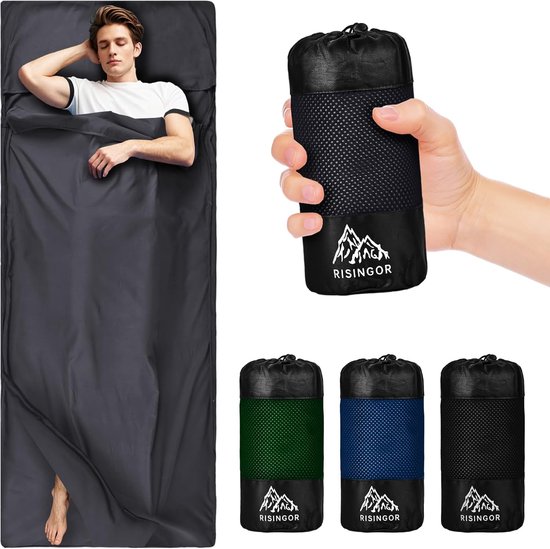 SnelShoppen - Ultralight Cotton Hut Slaapzak met 2-Weg Rits en Kussencompartiment - Ideaal voor Camping, Hiking en Backpacken - 220x90 cm - Microvezel