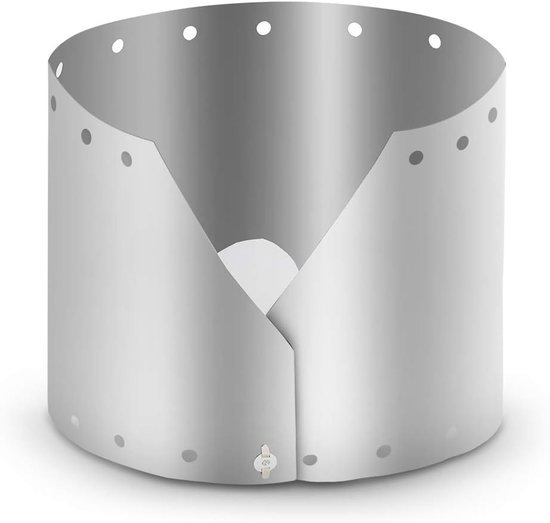 SnelShoppen - Ultralight Ultra-dunne Titanium Outdoor Camping Stove Windscreen, Winddichte Bescherming voor Kooktoestellen, Ideaal voor Camping, Pickn