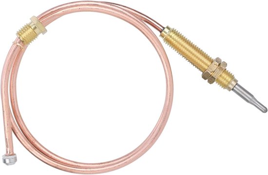 SnelShoppen - Universele Gas Thermokoppel Set 60 cm M8 x 1 voor Fornuizen, Braziers, Ovens en Waterverwarmers met Hoge Gevoeligheid en Metaaldraad