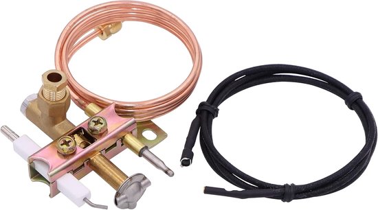 SnelShoppen - Universele Gasbrander Nachtlamp met Piezo Draad 900mm en Thermokoppel Kabel M9 x 1 voor Camping, Tuin, Keuken en Feesten