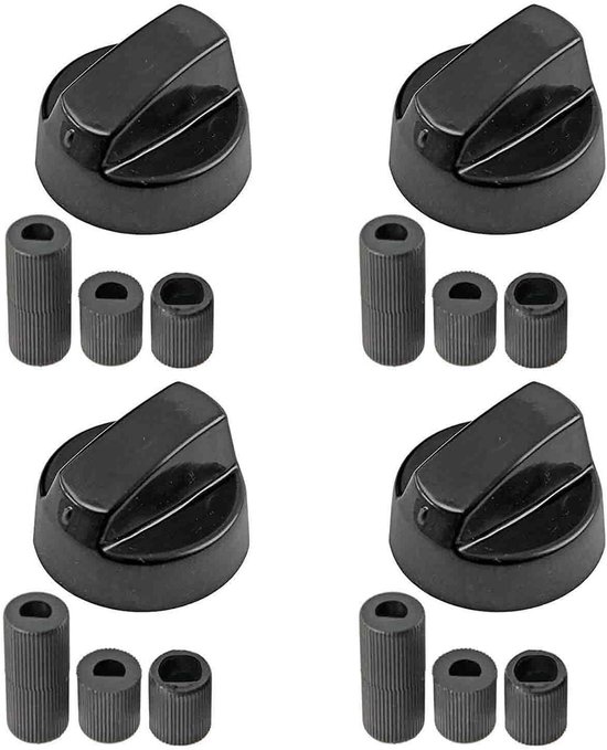 SnelShoppen - Universele schakelaars voor oven, fornuis en kookplaat (4-pack), Geschikt voor gas en elektrisch, Ideaal voor keuken en barbecue