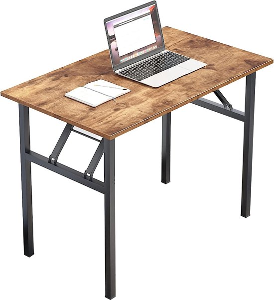 SnelShoppen - Vouwtafel Laptop Tafel 100x60 cm, Geen Montage Nodig, E1 Klasse Hout, Waterdicht, Krasbestendig, Ideaal voor Thuiswerken, Studie, Campin