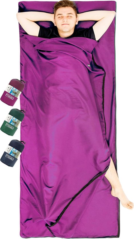 SnelShoppen - XL 2-in-1 Slaapzak en Lichtgewicht Reisdeken voor Camping, Festivals en Reizen - Comfortabel Materiaal met Dubbelzijdige Rits - Ideaal v
