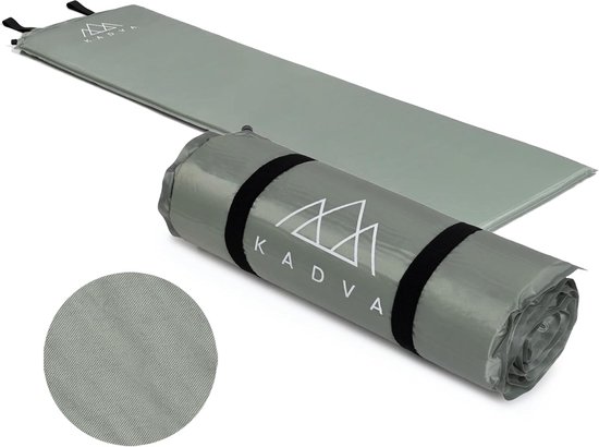 SnelShoppen - Zelfopblaasbare Slaapmat Aero Lichtgewicht en Robuust 182x52cm voor Camping en Hiking - 100% Polyester en Polyurethaan - Zilver