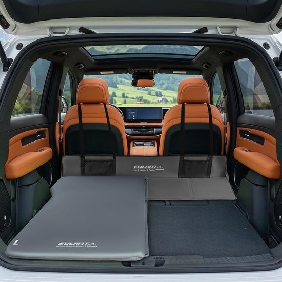 SnelShoppen - Zelfopblazend Auto Luchtbed met Pomp - Hoogveerkrachtig Schuim voor Tesla 3/Model Y/SUV/MPV - R-waarde 8 - 185x66x5cm