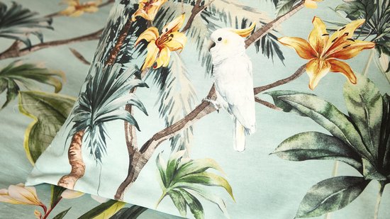 Snoozing Nani Dekbedovertrek - Lits-jumeaux - 260x200/220 cm - Groen Blauw van Merkloos