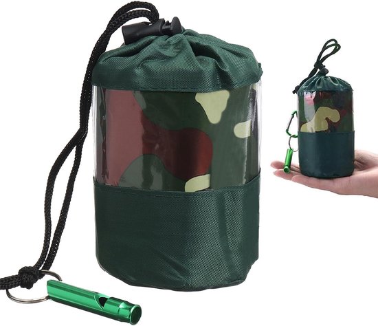 SNQ Noodslaapzak - survival bivakzak - eerstehulp - reddingsdeken -waterdicht - nooddeken - warme tubetent - ultralicht - hittebestendig - koudebescherming - reddingstent voor buiten van SNQ