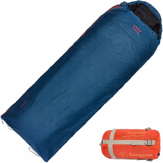 Snugpak Travelpak Traveller Slaapzak - Lichtgewicht met Muggennet van Merkloos