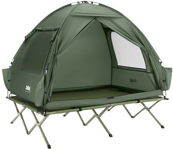 SoBuy OGS32-II-L-GR Opblaasbare Camping Tent - Donkergroen Textiel 193x145cm van Merkloos