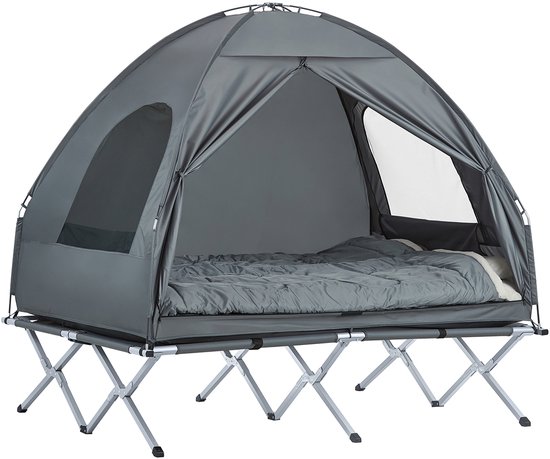 SoBuy OGS32-L-HG Campingtent - Lichtgrijs & Opblaasbaar met Dak van SoBuy