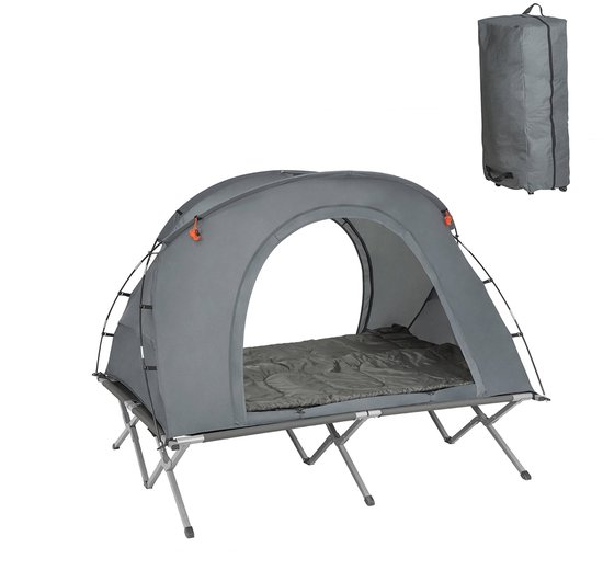 SoBuy OGS60-L-HG Opblaasbare Camping Tent - Lichtgrijs & Draagbaar van SoBuy