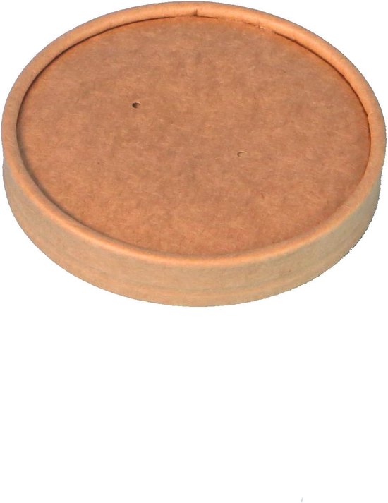 Soepbeker Composteerbaar - Thermo Beker - Eten Meenemen - PLA Gecoat - 600ml - Bruin
