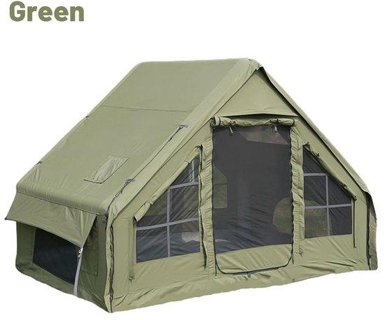 Solayne Tent - Kamperen - Travel - Kampeertent - Opblaasbare tent - Oxford - 4Seizoenen - Outdoor - 3x2,10m - 5/8 personen - Groen van Merkloos