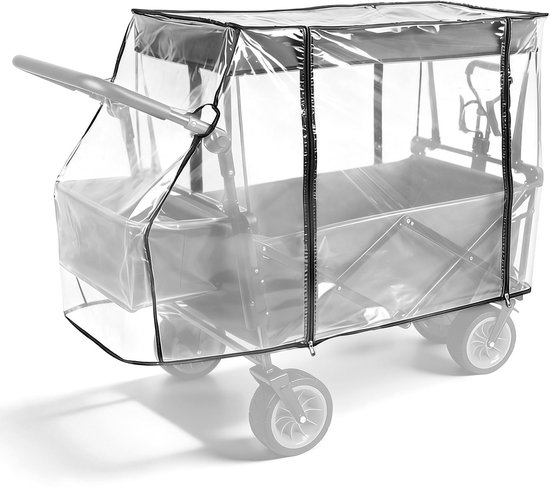 Solidchoice- Bolderkar opvouwbaar - Inklapbare bolderkar - Regenbescherming - 115 x 51 x 75 cm - Geschikt voor kinderen - Universeel gebruik - Handwagen