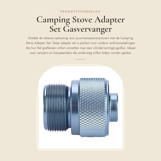 Solidchoice - Camping Stove Adapter Set - Gasvervanger - Handig voor buitengebruik - Duurzaam en lichtgewicht - Geschikt voor campers - Aluminium ontwerp