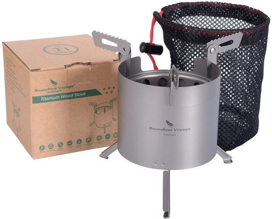 Solidchoice - Camping Titanium Houtkachel met Afneembare Poten