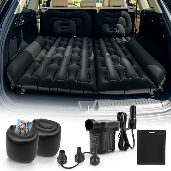 Solidchoice - Inflatable Matras voor Auto met Inclusief 12V Pomp en Kussens