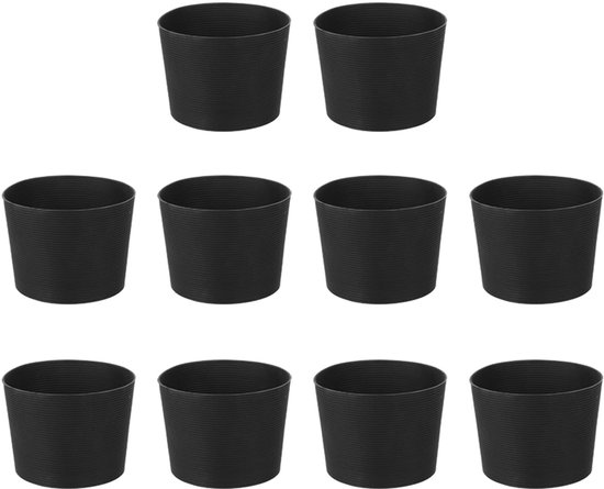 Solidchoice- Koffiemokken Set van 10 - Herbruikbare Siliconen Bekerhoezen - Antislip - Waterbeker - Milieuvriendelijk - Duurzaam Materiaal - Bekerhoes