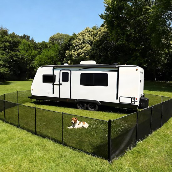 Solidchoice - Mobiele Hondenhekje voor Buiten en Camping, 12m Lengte