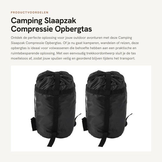 Solidchoice- Opbergtas Eenvoudig Ontwerp - Campingzak - Outdoor Reizen - Slijtvast Materiaal - Compacte Maat - Handvat voor Gemak - Compressiezak