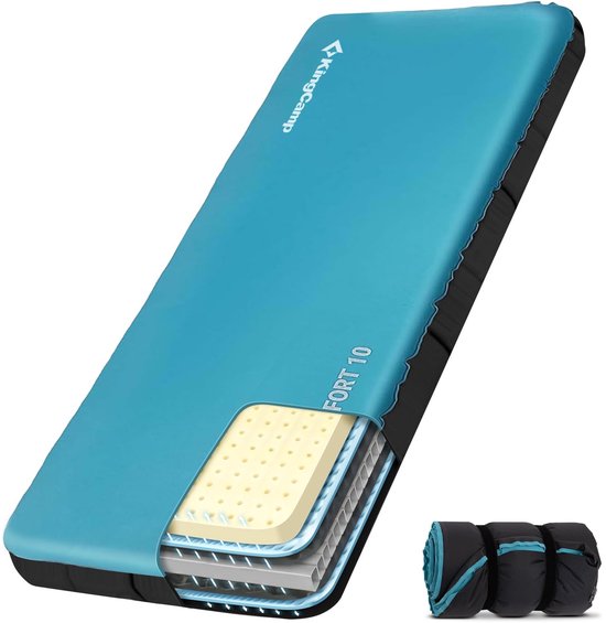 Solidchoice - Opblaasbare Slaapmat met Geheugenfoam voor Kamperen