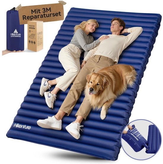 Solidchoice - Opblaasbare Slaapmat voor 2 Personen met Pomp en Klein Verpakkingsformaat van Solidchoice