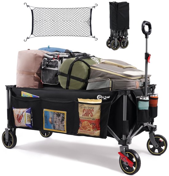 Solidchoice - Opvouwbare Bolderkar met 400 Liter Capaciteit