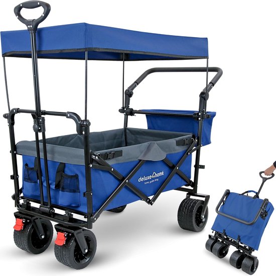 Solidchoice - Opvouwbare Bolderkar met Dak voor Transport en Camping