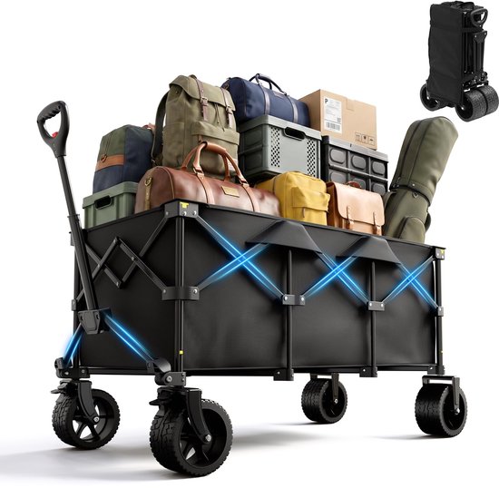 Solidchoice - Opvouwbare Bolderkar met Verstelbare Handgreep en 550 lb Capaciteit