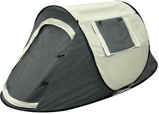 Solidchoice- Pop-up Tent Waterdicht - Campingtent voor 1 Persoon - Outdoor Tent - Twee Deuren - 218 x 105 x 91 cm - Snelle Opbouw - Kampeertent