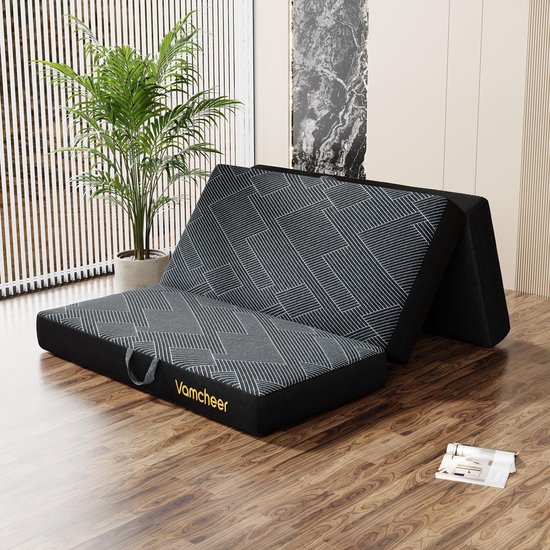 Solidchoice - Vouwbare Gastmatras 90 x 200 cm, Extra Dikte van 15 cm
