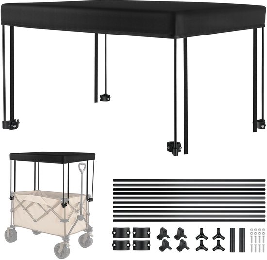 Solidchoice - Vouwbare Regenschuilplaats voor Handkar, Waterproof en Removable
