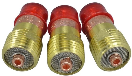 SolidKeus - 3-pack Stubby Gas Lens voor WP 17 18 26 TIG Lasbranders