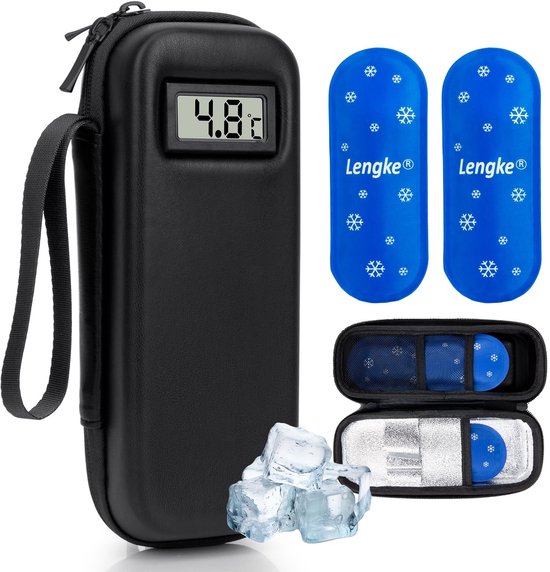 SolidKeus - Insuline Koeltas met Temperatuur Display en IJs Packs