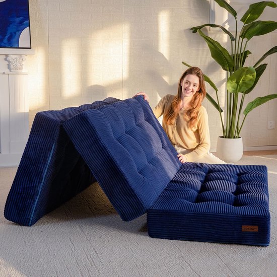SolidKeus - Vouwbare Matras, Comfortabele Vloermatras met 15 cm Dikte, 135 x 195 cm