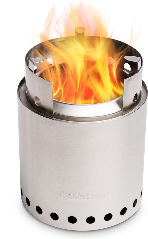 Solo Stove Campfire. Draagbare vuurpot. Zorgt voor een volledige natuurlijke verbranding. Koken en verwarmen. 304 Roestvrijstaal, breedte 18 cm, hoogte 23.5 cm, gewicht 1 kg. van Merkloos
