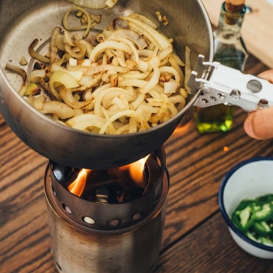 Solo Stove-set van 3 pannen, 1,25 L + 1,5 L + 2 L | Incl. Nylon zak, lichtgewicht roestvrijstalen kookgerei voor backpackers, universele deksel die ook dienst doet als bord, met lichtgewicht hengsel