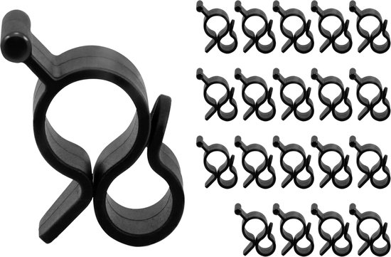 Somstyle Luifelhaken RV Set - 20 Stuks - Luifel Hangers voor Kampeertent, Camper & Caravan - Zwart