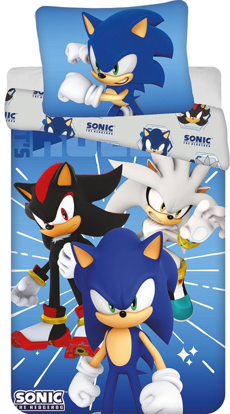Sonic the Hedgehog Dekbedovertrek Shadow & Silver - 140 x 200 - 70 x 90 cm - Polyester van Sonic the Hedgehog