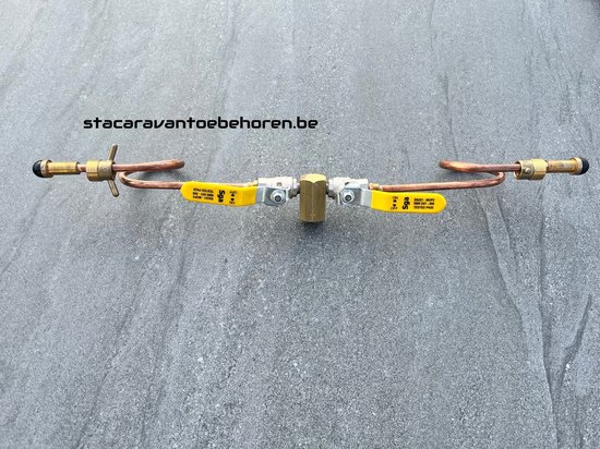 Soper - zwanenhals - verbinding tussen twee gasflessen pol aansluiting - 45600 - GPF102184 van GOK