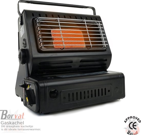 Soroh® - Kamping Gaskachel - Heater - Kachel - Terrasverwarmer - Camping gaskachel - Gas Heater - Verstelbaar - Draagbaar - Zwart van Merkloos