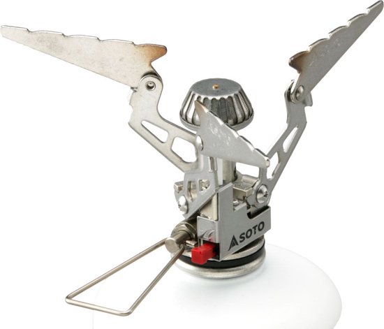Soto Ultralichte Gasbrander met Piëzo Ontsteking – Compact Opvouwbaar Camping Kookstel – 3260W – 160g