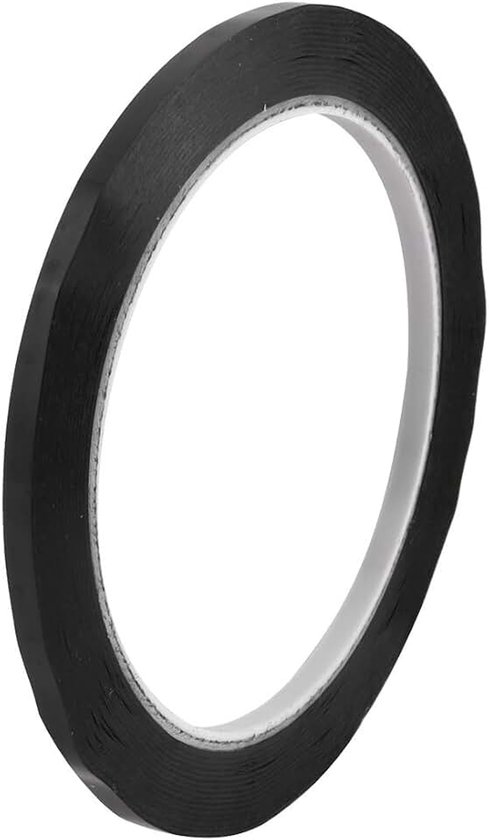 Sourcing map 4 mm breedte 66 m lengte waterdicht zwart enkelzijdig plakband markeringstape DE de
