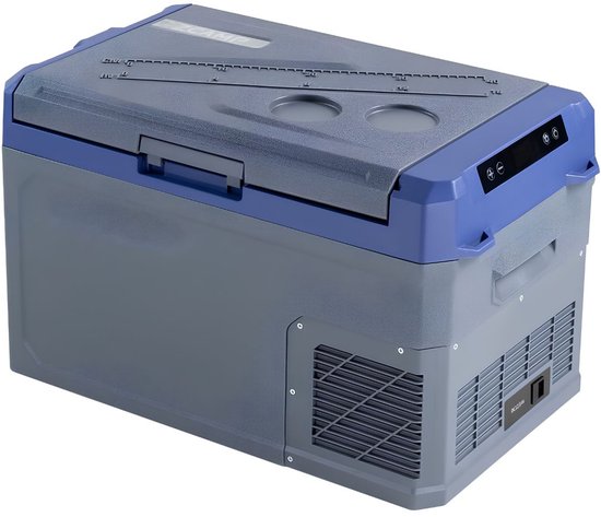 SP® Koelbox - 28L Capaciteit - Elektrische Koelbox - Elektrische Koelbox Compressor - Grijs/Blauw - 64cm x 41cm x 41cm