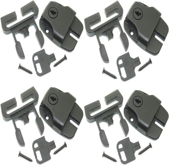 Spa Hot Tub Cover Clips - Reparatie Kit - Gebroken Klink Reparatie - Set van 4 met Sleutel